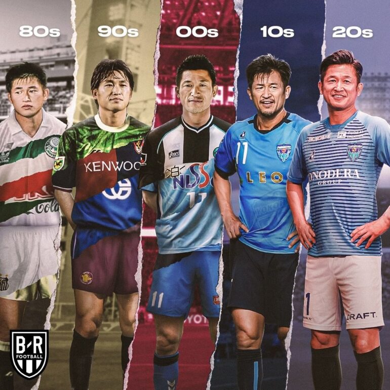 Aos 53 anos, Kazu se torna o jogador mais velho a atuar na 1ª divisão do Japão.