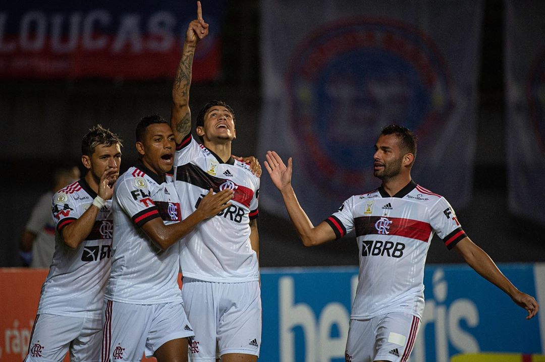 Everton Ribeiro , Pedro e Arrascaeta são destaques na vitória do Flamengo por 5×3 contra o Bahia.