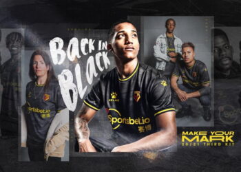 Com João Pedro como modelo, Watford anuncia seu terceiro uniforme “Back in Black” 2020/2021.