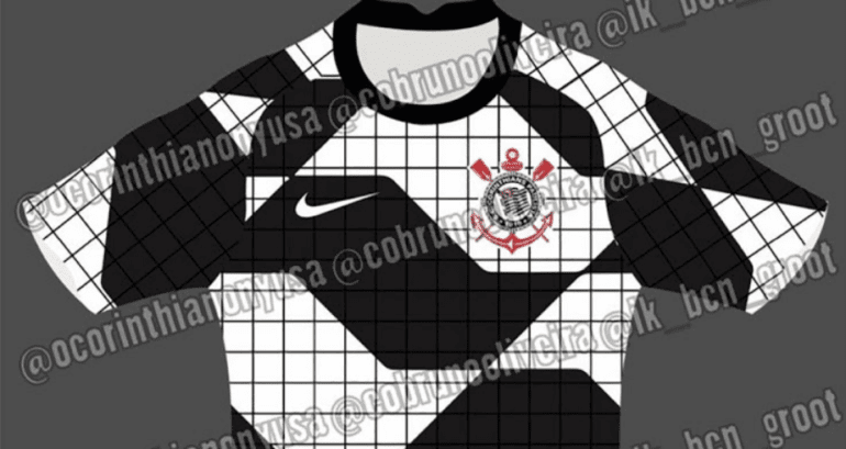Camisa pré-jogo do Corinthians 2021 vaza – Kit deve ser lançado em breve.