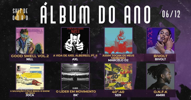 Sh!t de Ouro: Rapshit divulga lista dos finalistas na categoria ÁLBUM DO ANO e mais…