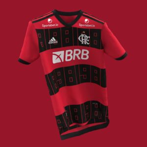 Designer reimagina a camisa clássica para o Flamengo 2021.