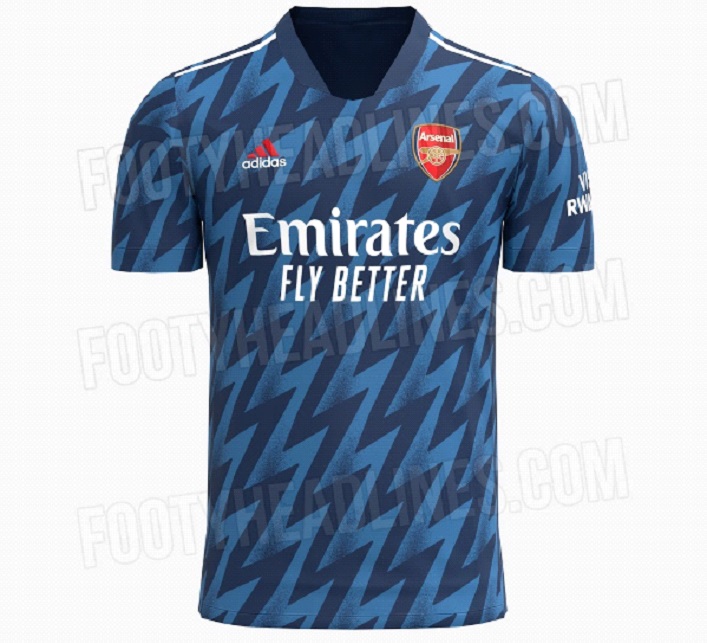Vaza novo terceiro uniforme do Arsenal para a temporada 2021/2022