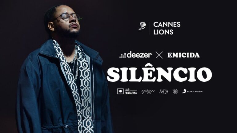 Emicida fatura o Leão de Bronze em Cannes na categoria “Mídia”, com o projeto “Silêncio”