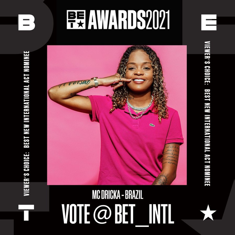 MC Dricka é indicada no  BET Awards como melhor novidade internacional