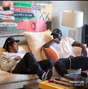 Romelu Lukaku e Jay-Z trocam ideias; imagens foram captadas pela RocNation Sports