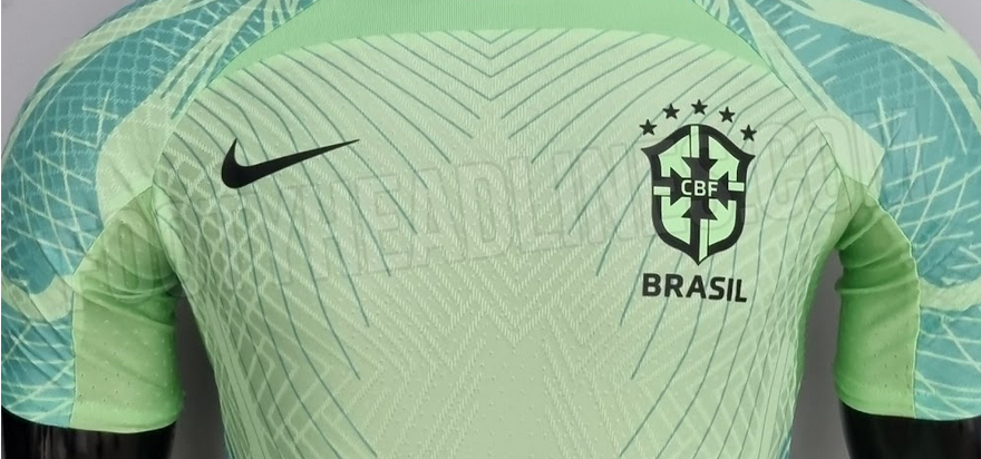 Vazou um possível uniforme de treino da Nike x Brasil para a Copa do Mundo; camisa tem um estilo futurista