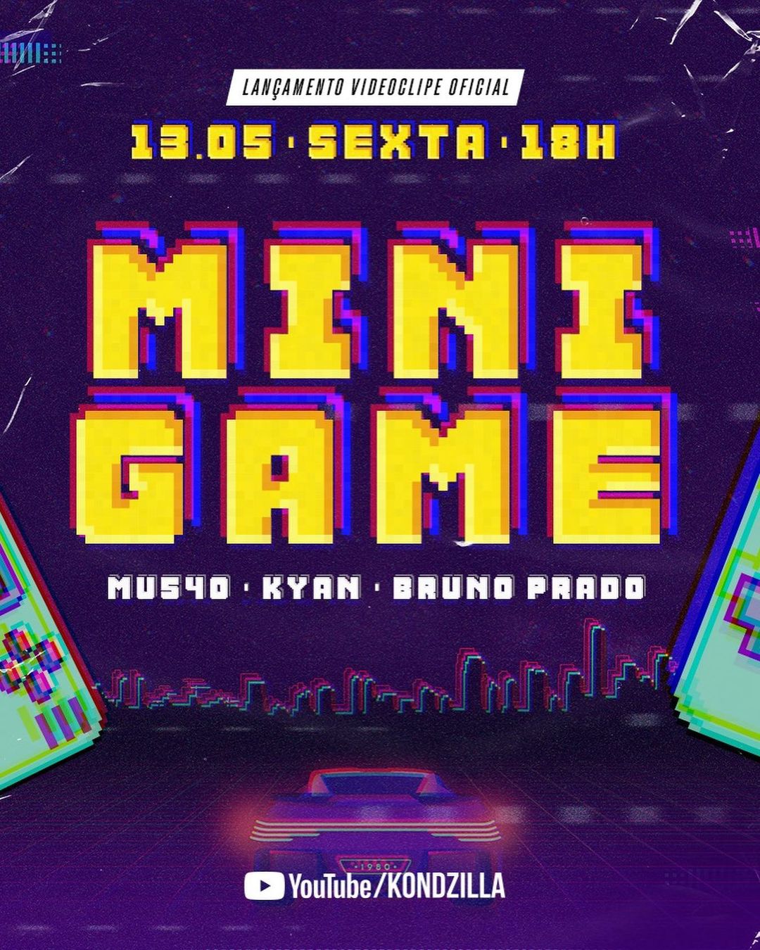 Kyan , Mu540  e Bruno Prado estão juntos em “Mini Game”