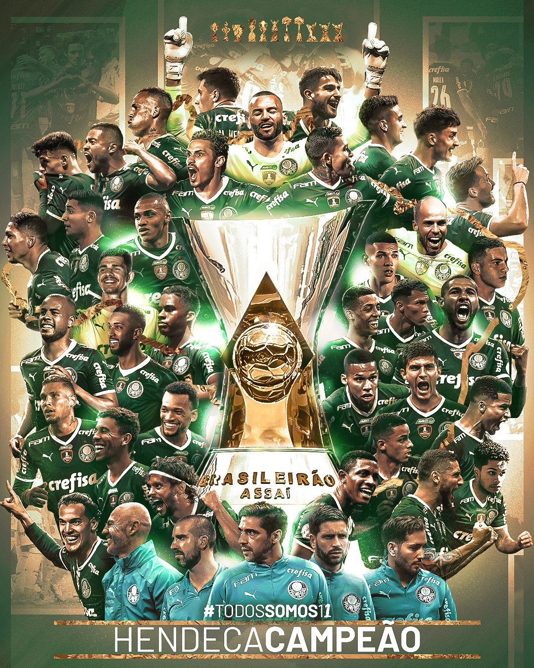 É campeão!! Palmeiras conquista o campeonato Brasileiro pela décima primeira vez