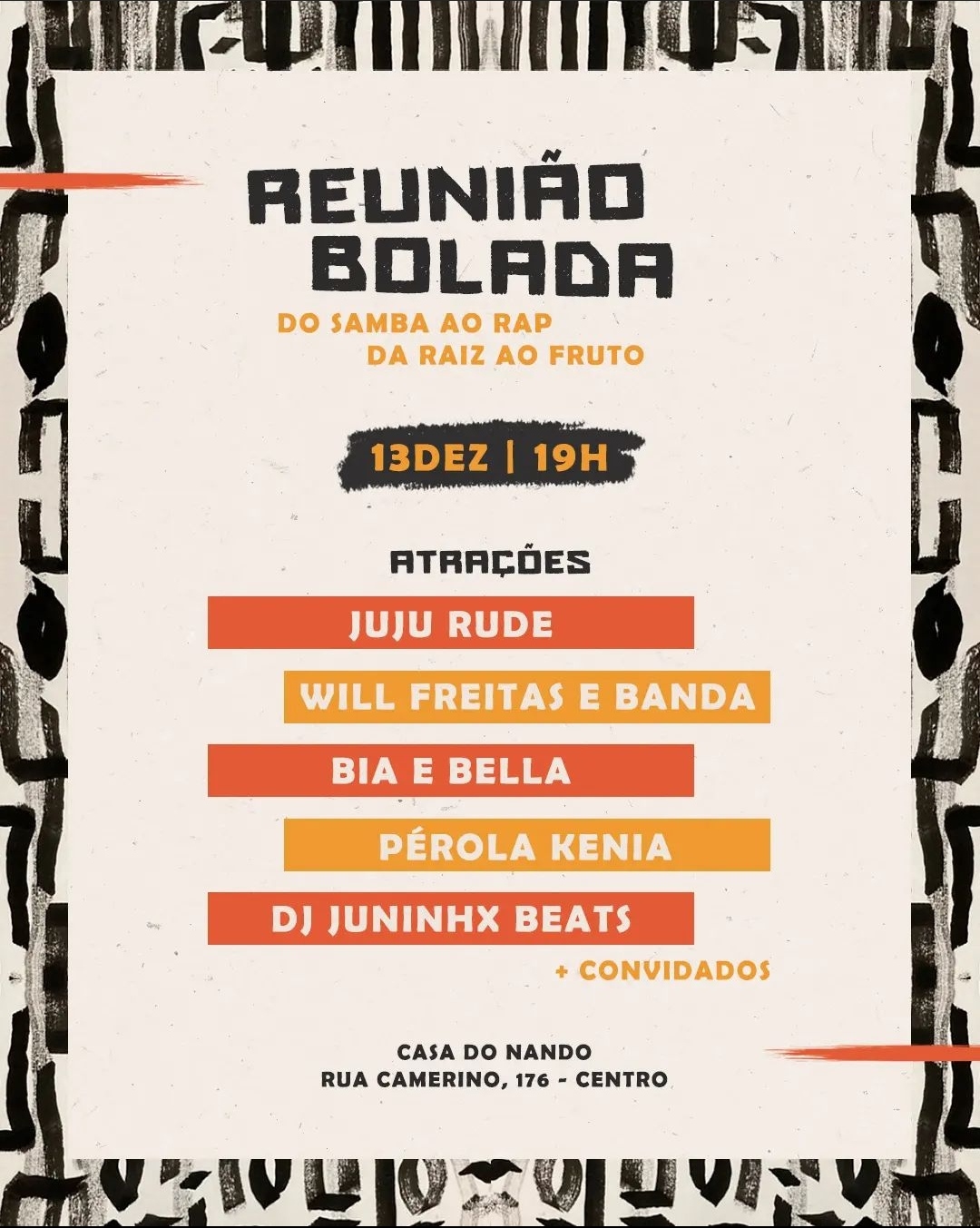 ‘Reunião Bolada’ acontece nesta terça-feira no Centro do Rio reunindo artistas do Samba e do Rap