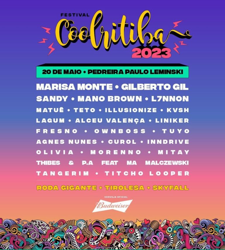 Festival Coolritiba divulgou a playlist oficial do evento em 2023