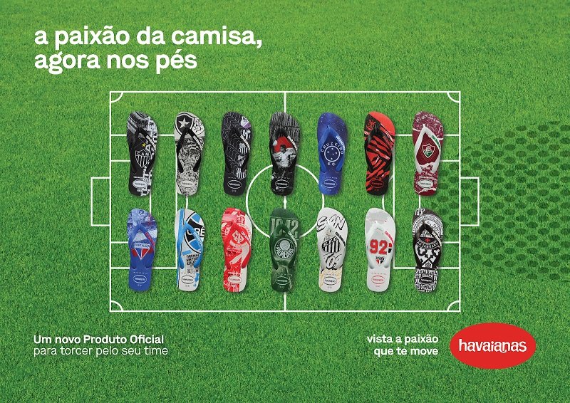 Havaianas Times: Coleção com 14 estampas de clubes brasileiros celebra o Dia Nacional do Futebol