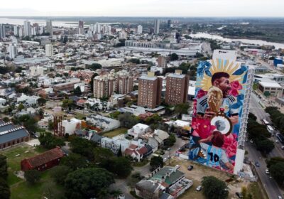 Gigante dos gramados: conheça o maior mural de Messi, que deixou todos impressionados