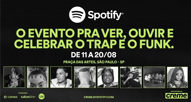 Spotify transforma playlist ‘creme’ em experiência interativa para fãs de Trap e Funk