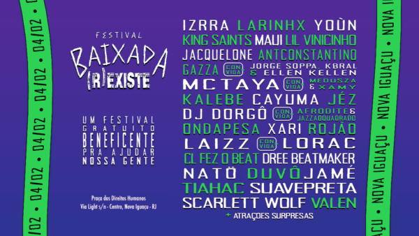 Coletivos e artistas da Baixada Fluminense se unem para realização do festival beneficente  “Baixada (R)existe”