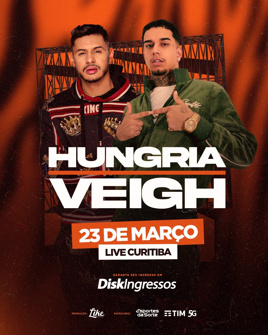 Hungria e Veigh se apresentam em Curitiba em março