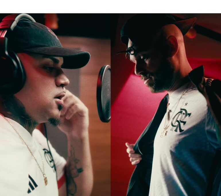 Rapper Tokio DK e Produtor Papatinho na Trilha Sonora da Nova Camisa Reserva do Flamengo para a Temporada 24/25