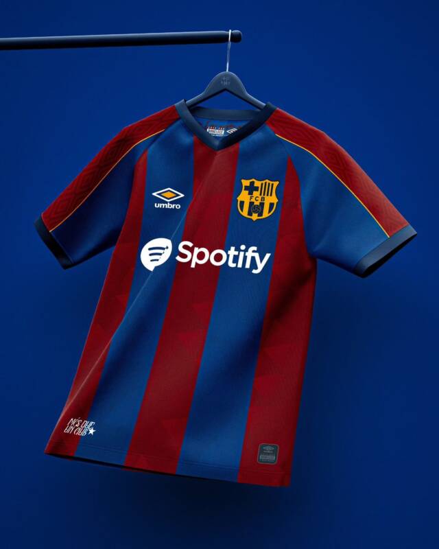 Don Elece Revive a Estética dos Anos 90 com Camisas do Barcelona Patrocinadas pela Umbro