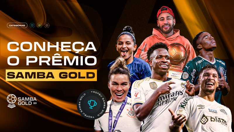 Samba Gold anuncia os indicados ao prêmio de melhor jogador brasileiro nas categorias masculino, feminino e sub-20