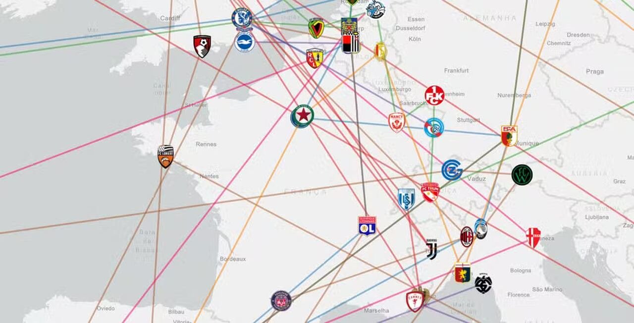 Mapa das Redes Multi-Clubes no Futebol revela 178 times e 56 grupos proprietários ao redor do mundo