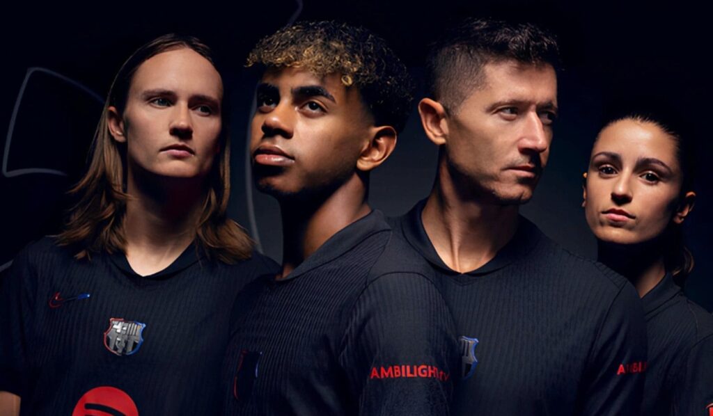 O Barcelona retorna ao uniforme preto com o novo uniforme reserva
