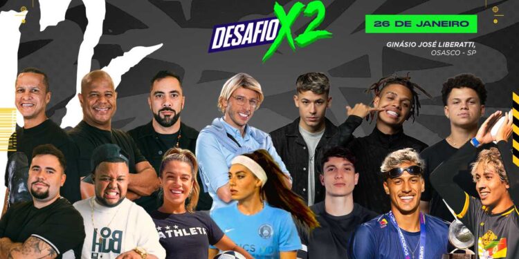 “Desafio X2” do  Podpah tem  Umbro, Philips, SoccerGrass, H2bet e RedBull como parceiras  