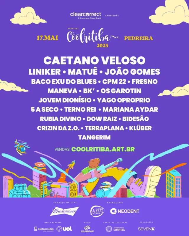 Coolritiba 2025 promete mistura vibrante de música, arte e consciência na Pedreira Paulo Leminski