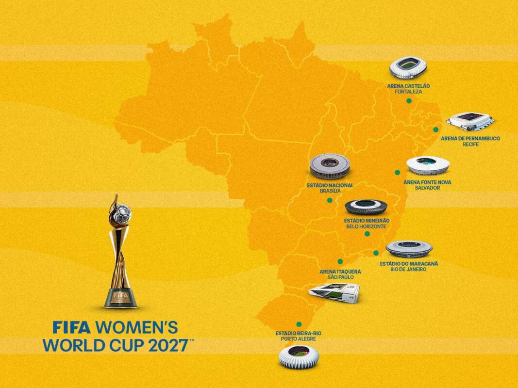 FIFA define sedes da Copa do Mundo Feminina 2027