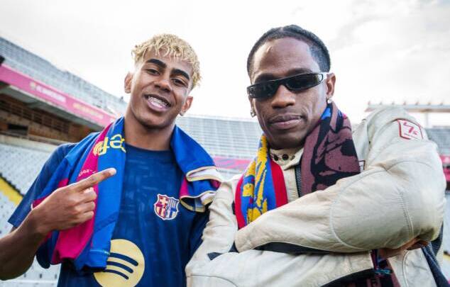 Lamine Yamal encontra Travis Scott após o El Classico