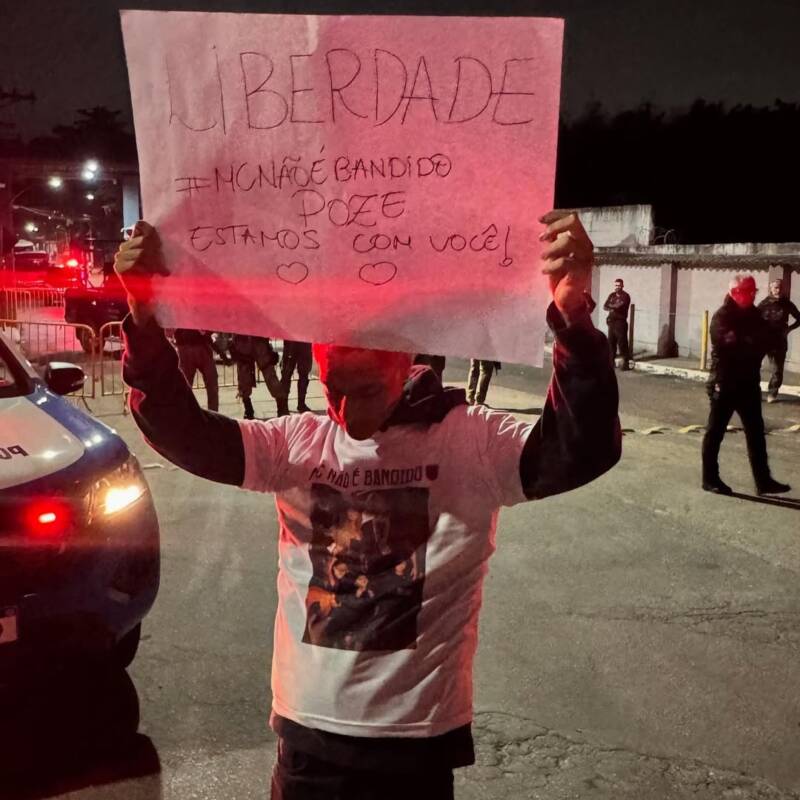 Oruam lidera Protesto em apoio a MC Poze