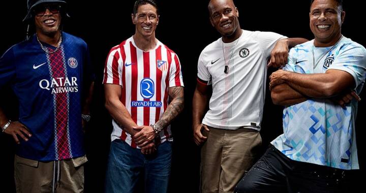 Lendas do futebol estrelam lançamento global da Nike para 25/26