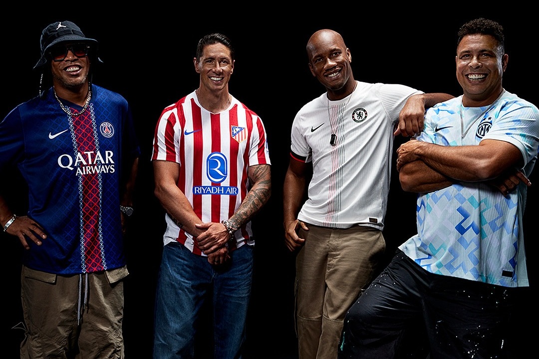 Lendas do futebol estrelam lançamento global da Nike para 25/26