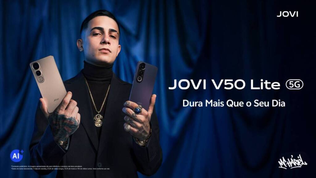 MC Hariel estrela campanha da JOVI para o V50 Lite 5G