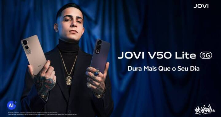 MC Hariel estrela campanha da JOVI para o V50 Lite 5G