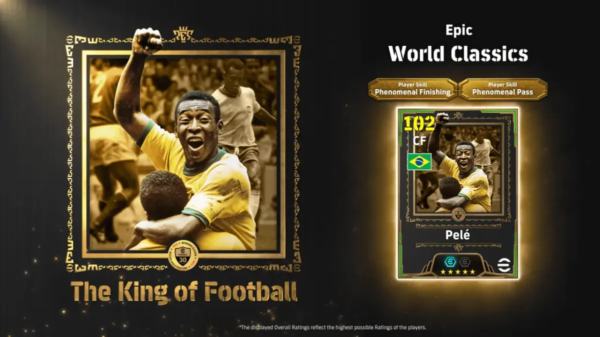Pelé estreia no eFootball™ em comemoração aos 30 anos da franquia
