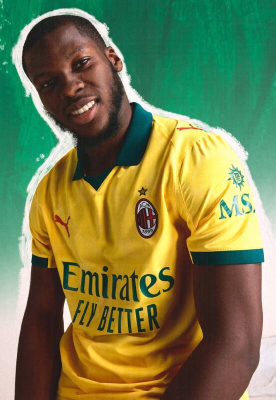 AC Milan resgata clássico retrô com novo uniforme amarelo da temporada 25/26