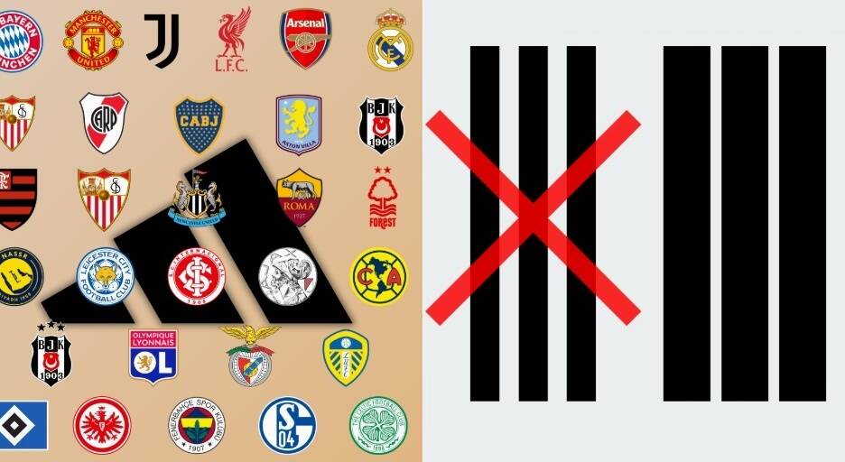 Adidas lança novo template com listras gigantes nos ombros