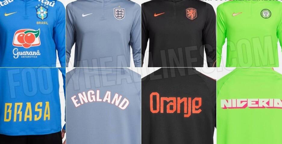 Nike 2026 World Cup Training Kits têm imagens vazadas