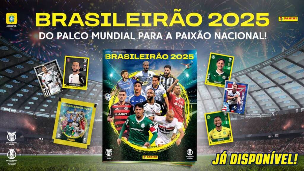 Panini lança álbum Brasileirão 2025 com figurinhas inéditas