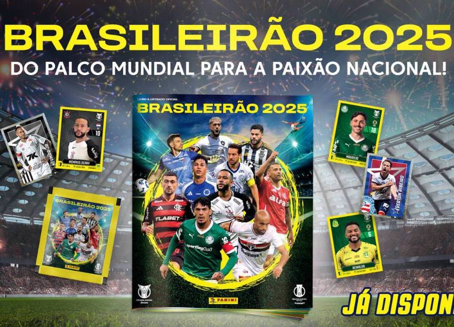 Panini lança álbum Brasileirão 2025 com figurinhas inéditas