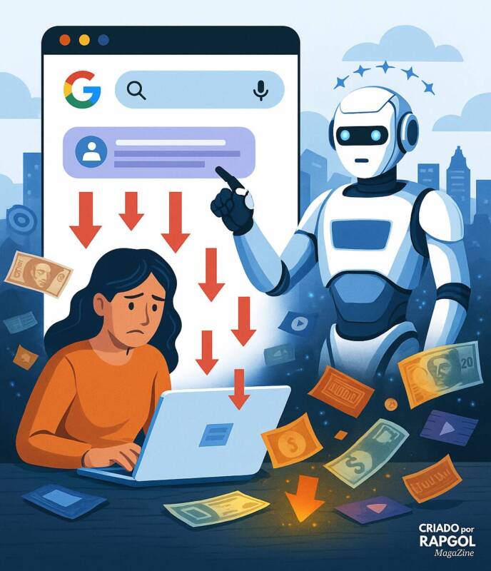 Está difícil: O impacto da IA Generativa do Google no Tráfego de Conteúdo Online