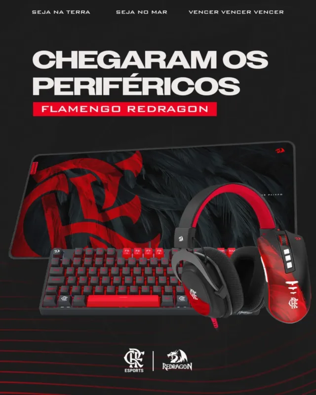 Redragon lança coleção gamer oficial do Flamengo
